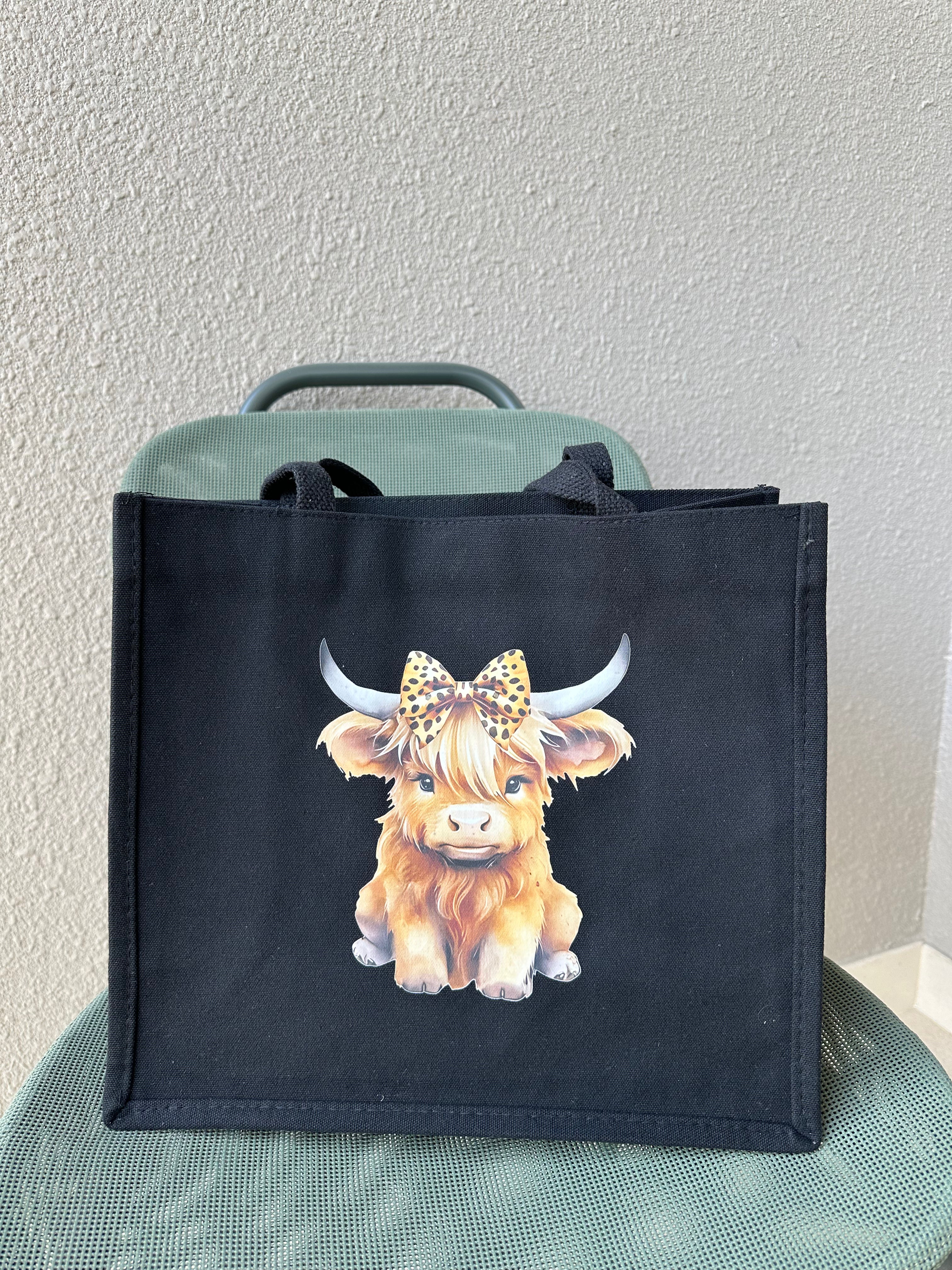 Cow Tote Bag Black